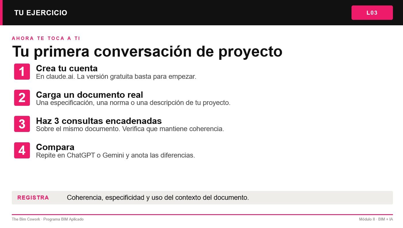 Y cierra con un ejercicio sobre tu propio proyecto.